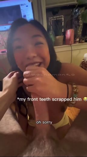 Deepthroat teen amateur cock asian cute