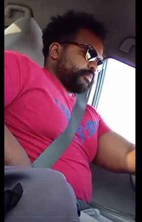 Stepdaddy Drives You While Massaging His Cock