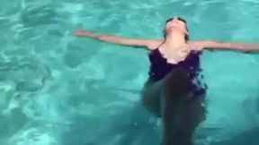 Sequins and stockings &mdash;  underwater handstands &mdash;  shiny tights &mdash;  realise swimsuit in public &mdash;  compilation (Alita Angel &mdash;  Serenity Cox)