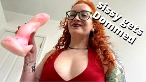 roommate catches you crossdressing and makes you her bitch - spanking, chastity, numbing cream, tiny condom, anal dildo