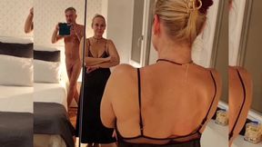 Mature Blonde Wife Enjoys Sex Half Naked