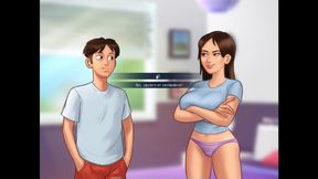 Horny brother-in-law enjoys stepmom's big tits and ass