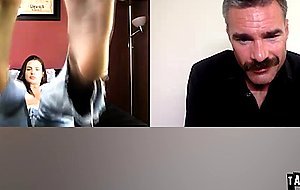 Keisha masturbates using toy cock while Charles watches