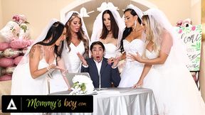 Furious MILFs gangbang hung wedding planner