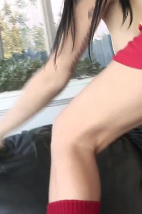 Interracial fuck for the tattooed slut on heels