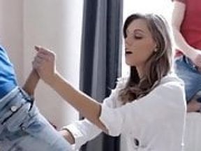 Skinny Model Fucks Her Two Lovers