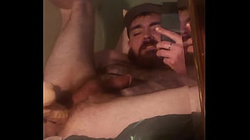 Otter fucks his ass with the biggest dildo he has