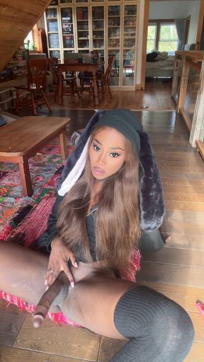 Big Dick Trans Bunnygirl Gets off