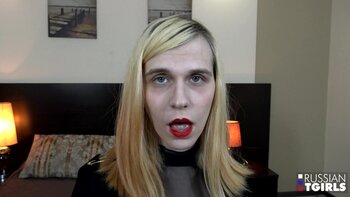 Nicole's Russian Blush: Solo Blonde TGirl Delights