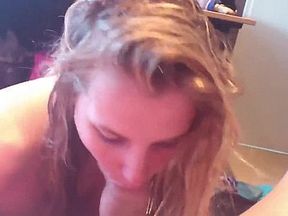 Dutch couple, gf from shower, friend films and gets a blowjob