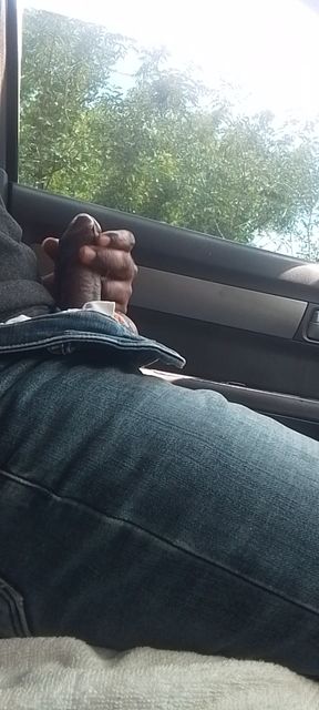 Public sex in car with open road