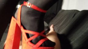 POV trampling in my stripper shoes, cock trample, stomach trample