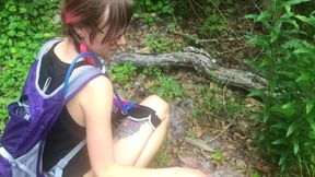 Peeing in the Forest on a Hike