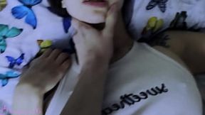 Cheating mom fucks teen son before going out, leaves creampie on his ass