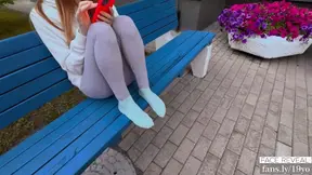Striking up a steamy outdoor BJ session with a mysterious girl near the supermarket, ending in a sho