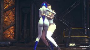 kara lesbian fun with demi - subverse & detroit: become human crossover hentai parody