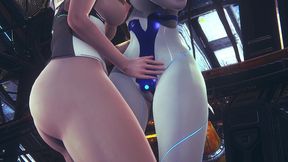 kara lesbian fun with demi - subverse & detroit: become human crossover hentai parody