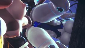 kara lesbian fun with demi - subverse & detroit: become human crossover hentai parody