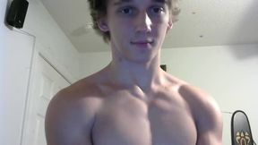 Chris Chats and Shows of His Muscles