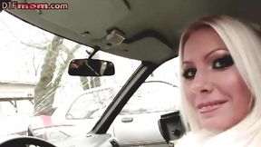 Fakeboobs MILF pussylicked and fucked in amateur closeup