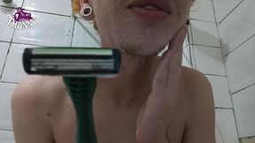 pov macho se depilando e fazendo voce comer os pelos