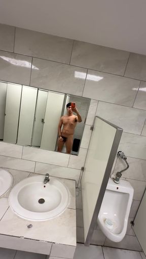 Masturbating in a Restroom