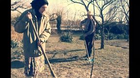 Old Man Couple with Farm Fuck and Cumshot on Hairy Pussy