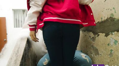 Boy from the hood is banging this fine Ebony babe with huge ass