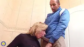 She Licks Ass, Fucks And Sucks On A Public Toilet