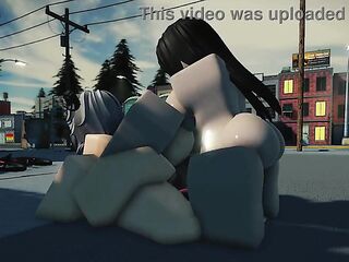 Roblox Shemale hentai & Thonged Lesbo Bangs Blameless Whore!