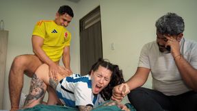 Friend fucks his friend&#039;s wife after losing a bet - Angerl Cruz &amp; Blaze Rager