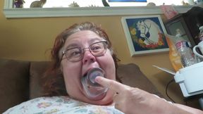 Eatting my pudding cup for you feeders