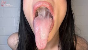 Freeuse Mouth Long Tongue JOI With Cum Play