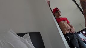Straight Lowers the Blinds Because His Neighbor Sees Him Masturbating