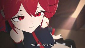 Kasane Teto - Borrowing Miku's Boytoy for Paizuri