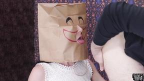 ”Bag headed submissive teen sucking”