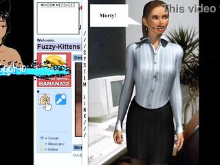 Up the wazoo - Discovered this game where u mess a office lady and it's smth with very old style sort internet