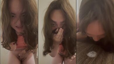 Emi gets turned on by her smelly saliva