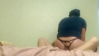 Masc in thong riding daddy