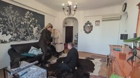 Goddess Samariel and Lexynoir - Boots worship and cleaning