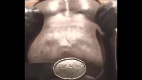 Black Muscle Smoking &amp_ Toilet Cum Load