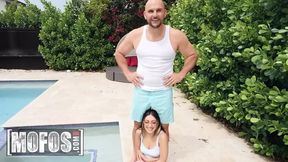Violet Gems Teases JMac By The Pool &mdash;  Then Admits He's Her Top Choice After Checking Out His Pole - MOFOS