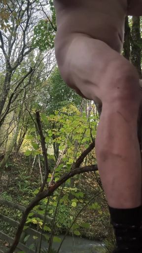 Emotional moment from "anal fun with branch of tree in the forest"