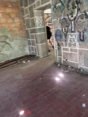 Amateur Boy Caught Bare Ass in Abandoned Building