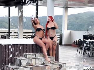 Andrea Castro is the redheaded ally of my curvy Lalin girl girlfriend, anissa miller - POVLatinGirl