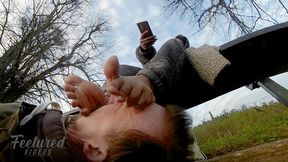 Using your face as my park footstool feels amazing (Full HD 1080p MP4)