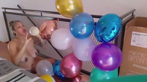 Between balloons