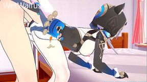 Cipher's pussy bank filled with hot cum in Honkai Star Rail hentai