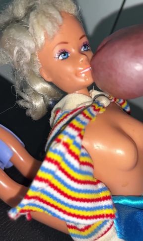Barbie doll in a dress