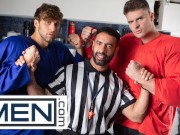 MEN - Malik Delgaty & Dom King Finally Make Peace To Double Penetrate The Referee Mateo Zagal